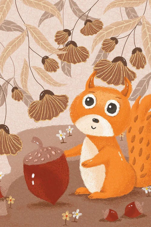 Little Squirrel Coil Illustration