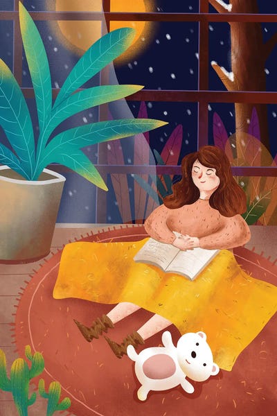 Reading: Winter At Home by Art Mirano