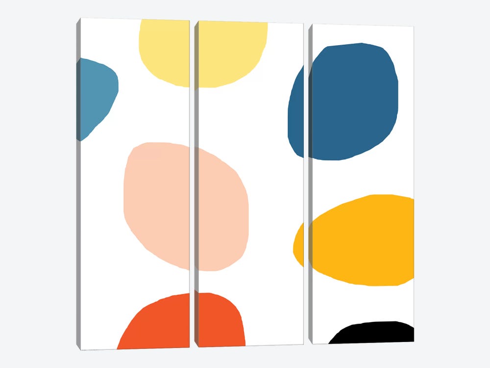 Colored Dots by Art Mirano 3-piece Canvas Art Print