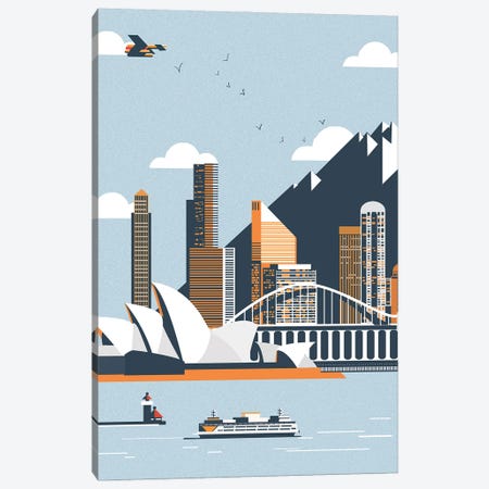 Sydney City Landscape Canvas Print #ARM650} by Art Mirano Canvas Artwork