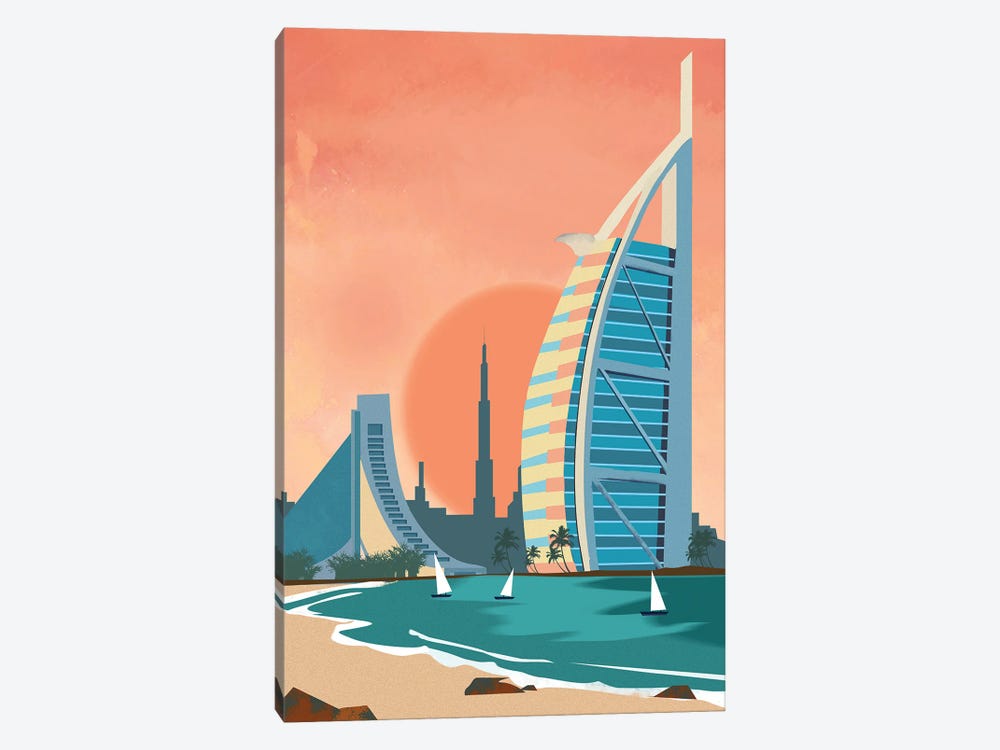 Сity Dubai Architectural Scenery by Art Mirano 1-piece Canvas Art
