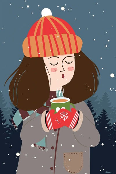 Сartoon Winter Snow by Art Mirano canvas print