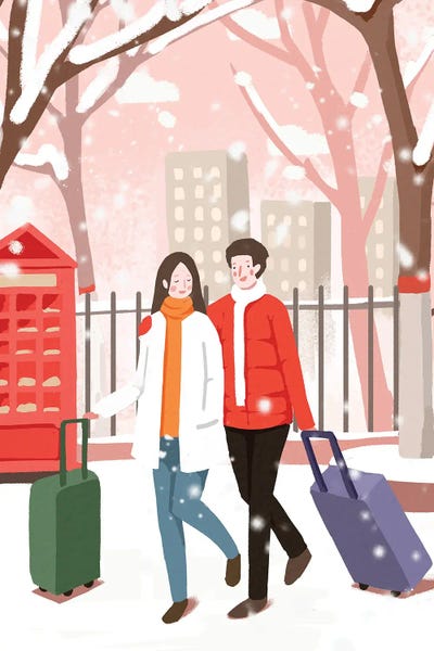 Traveling: Winter Cold Going Home by Art Mirano