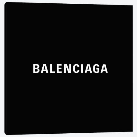 Bb Balenciaga Black Canvas Print #ARM660} by Art Mirano Canvas Print