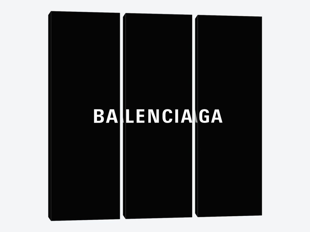 Bb Balenciaga Black by Art Mirano 3-piece Canvas Wall Art