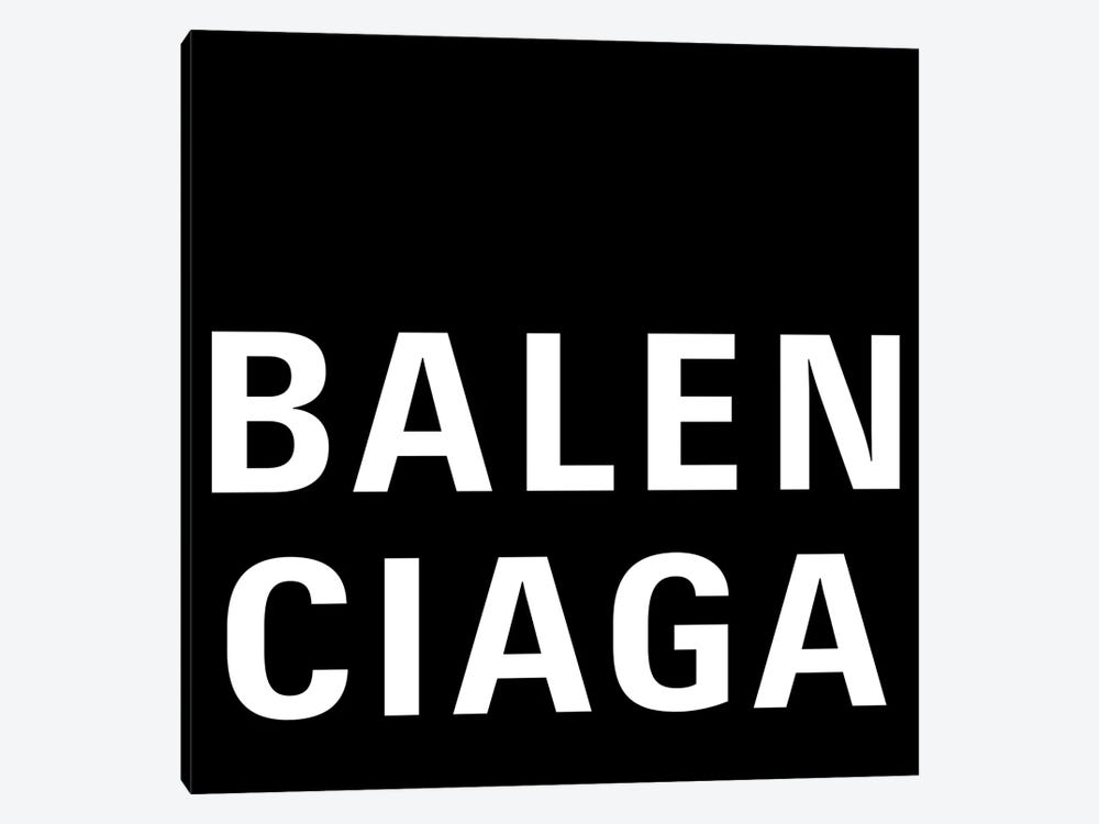 Bb Big Balenciaga Black by Art Mirano 1-piece Canvas Print