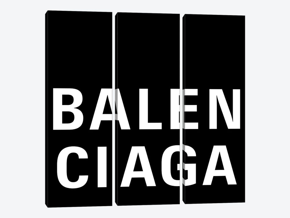 Bb Big Balenciaga Black by Art Mirano 3-piece Art Print