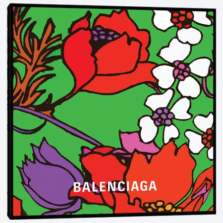 Balenciaga Flowers Canvas Print #ARM662} by Art Mirano Canvas Art Print