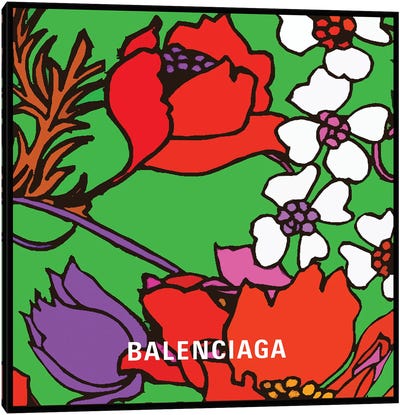 Balenciaga Flowers Canvas Art Print - Art Mirano
