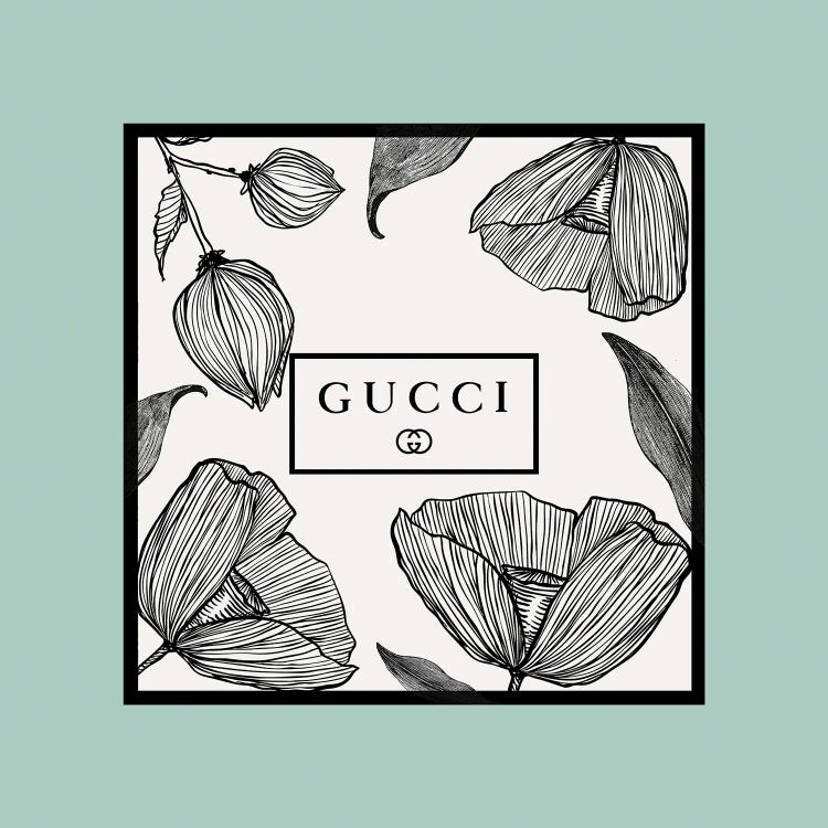 Mint Frame Gucci Flowers