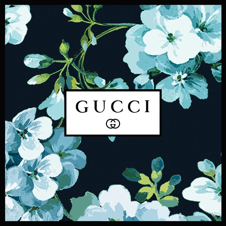 Gucci In Flowers Blue Navy