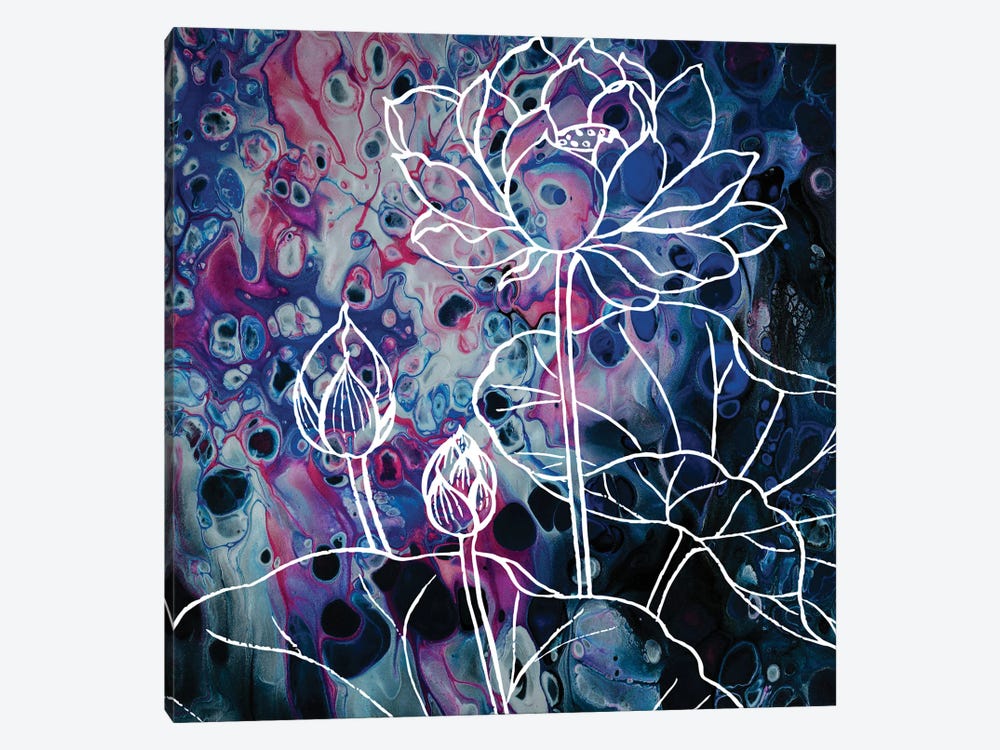 Flower Lotus In Abstraction by Art Mirano 1-piece Canvas Art