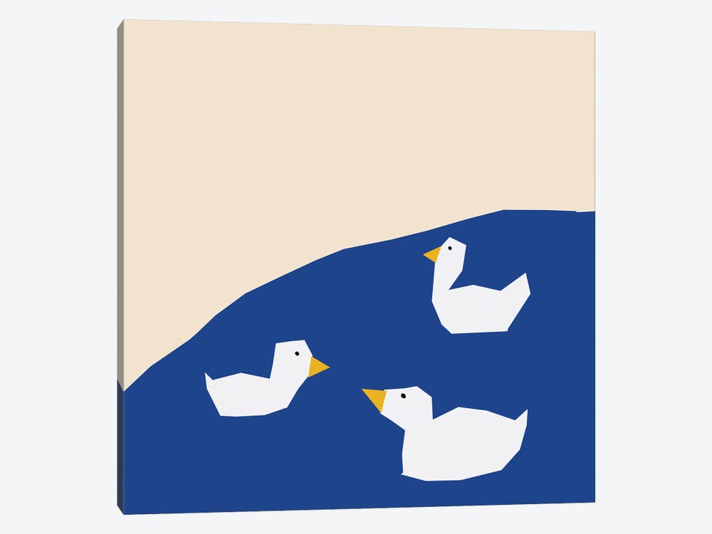 Geese On The Water by Art Mirano 1-piece Art Print