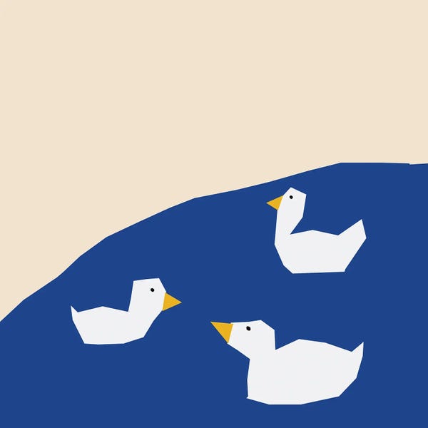 Art Mirano: Geese On The Water by Art Mirano