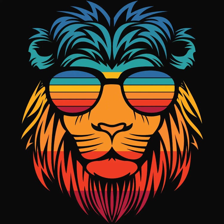 Lion In Sunglasses