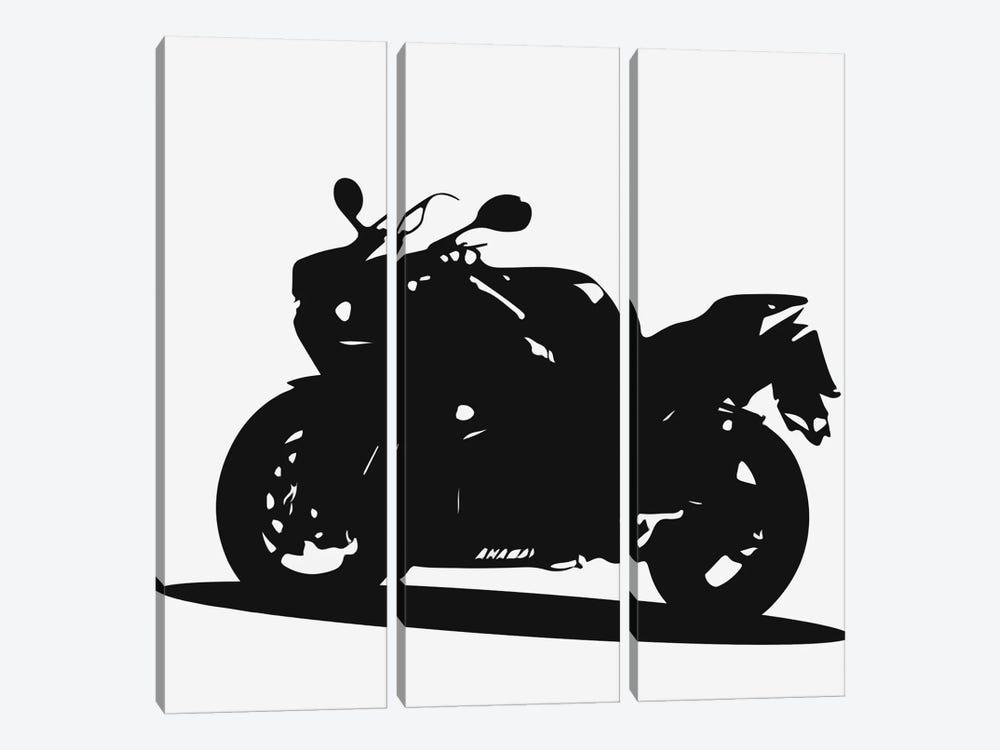 Motorcycle by Art Mirano 3-piece Canvas Wall Art