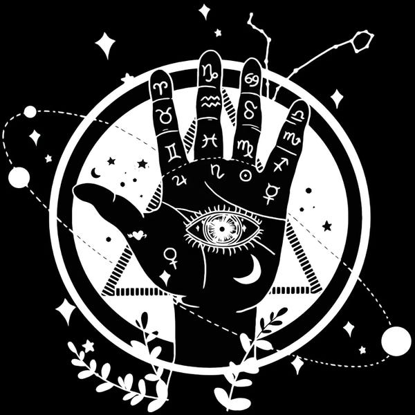 Mysticism: Palmistry Black by Art Mirano
