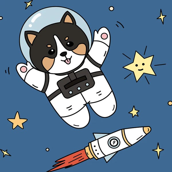 Art Mirano: Dog In Space by Art Mirano
