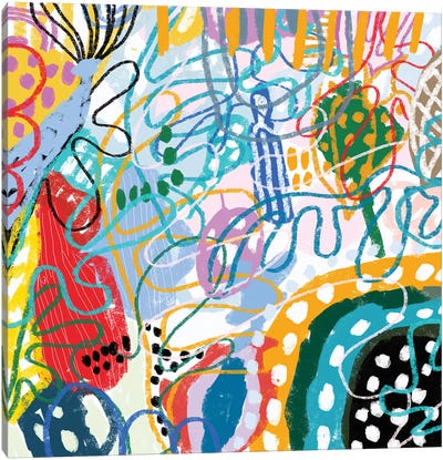 Sia Coloring Abstraction Canvas Art Print - Art Mirano