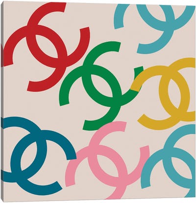 Chanel 6 Colors Canvas Art Print - Art Mirano