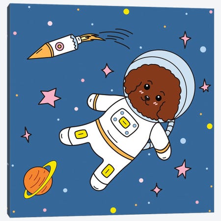 Dog In Space IV Canvas Print #ARM753} by Art Mirano Art Print