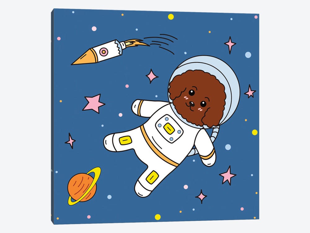 Dog In Space IV 1-piece Art Print