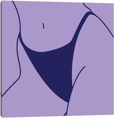 Female Body II Canvas Art Print - Purple Art
