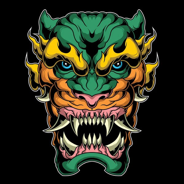 Art Mirano: Fantasy Tiger Head by Art Mirano