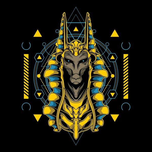 Art Mirano: Anubis Yellow Head by Art Mirano