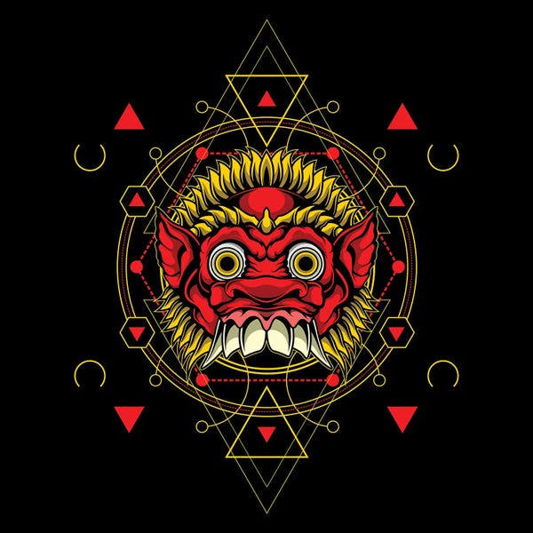 Demons: Demon Head Red by Art Mirano