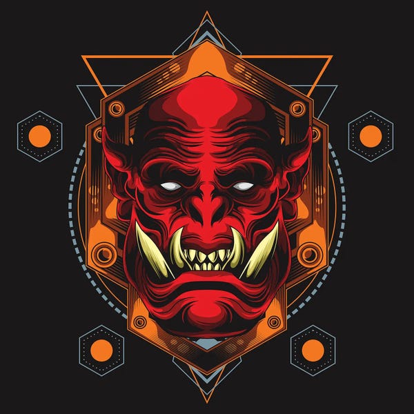 Demons: Red Demon Geometry by Art Mirano
