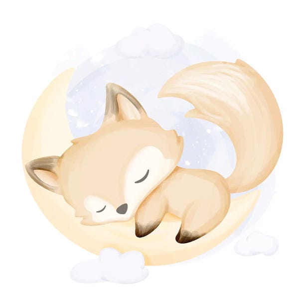 Art Mirano: Little Fox Sleep For Kids Room by Art Mirano