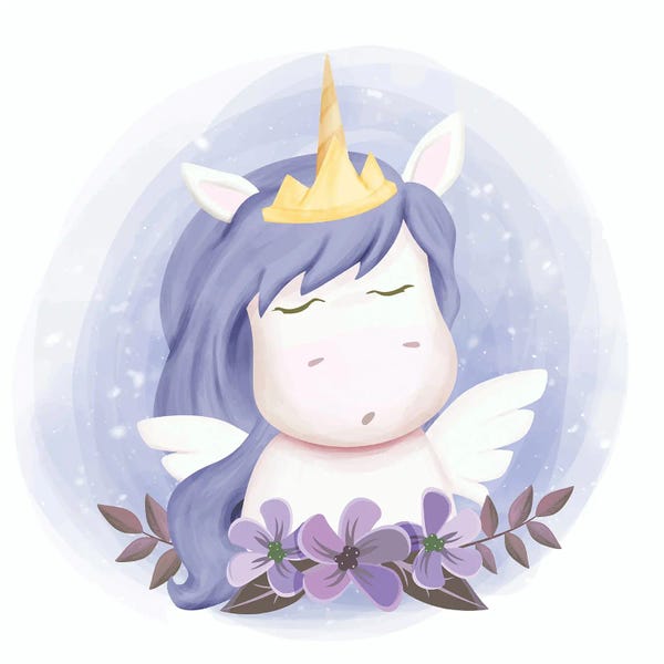 Unicorns: Unicorn And Pair Of Wings by Art Mirano