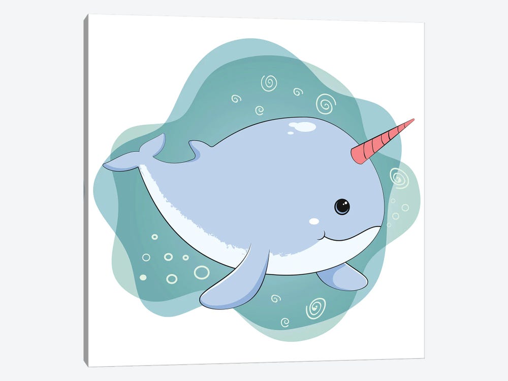 Unicorn Narwhal by Art Mirano 1-piece Canvas Print