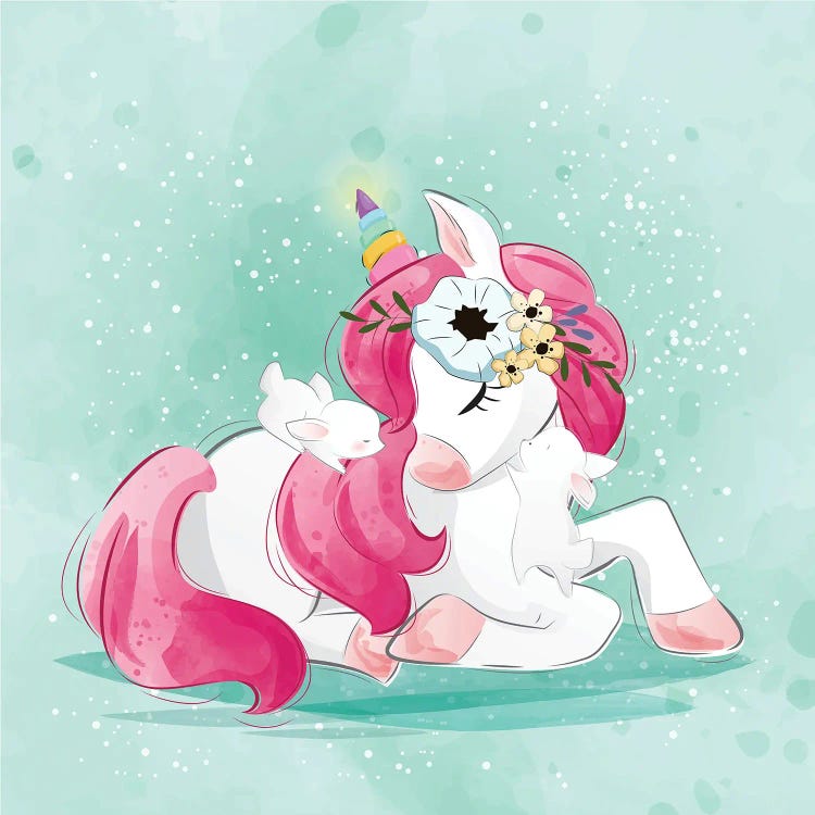 Pink Unicorn by Art Mirano wall art