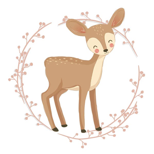 Art Mirano: Cute Reindeer Illustration For Children by Art Mirano