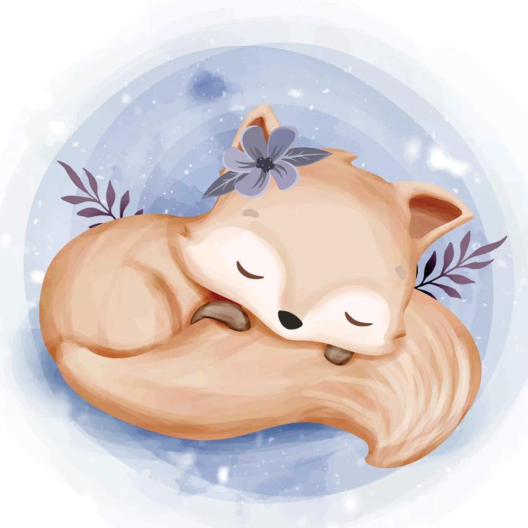 Foxy Baby Sleep by Art Mirano wall art