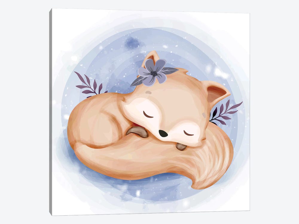 Foxy Baby Sleep by Art Mirano 1-piece Canvas Print