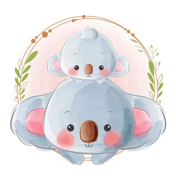 Koalas: Mommy And Baby Koala by Art Mirano