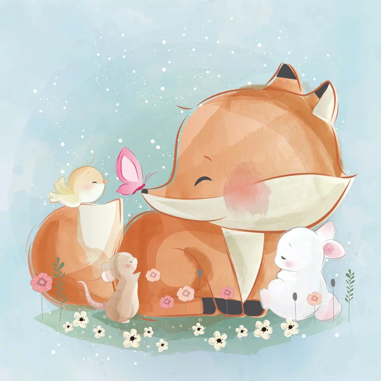 Fox With His Friends