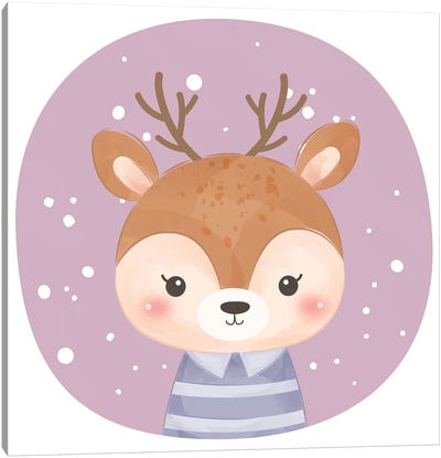 Reindeer For Kids Room I Canvas Art Print - Reindeer Art