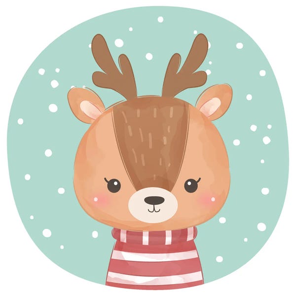 Reindeer: Reindeer For Kids Room II by Art Mirano