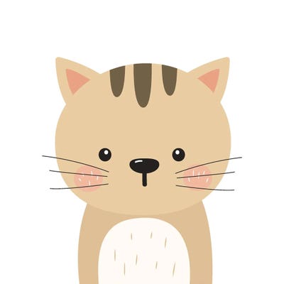 Cute Cat For Kids Room by Art Mirano framed canvas print