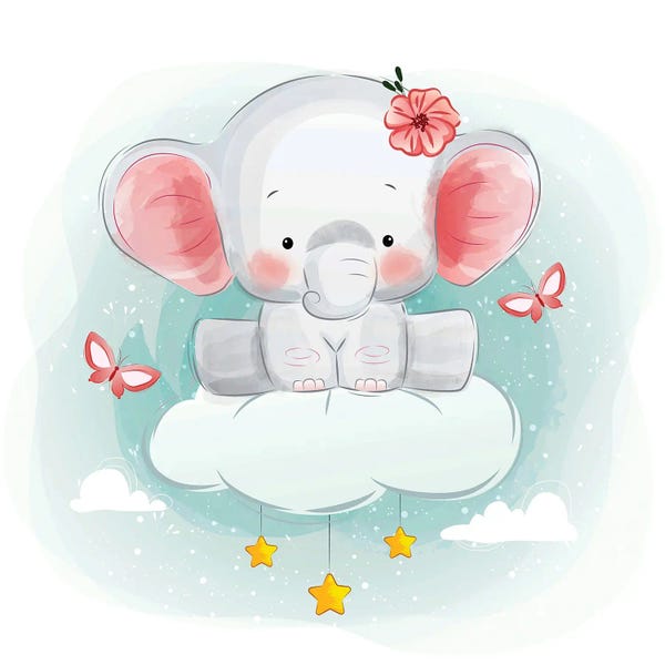 Baby Elephant Sitting