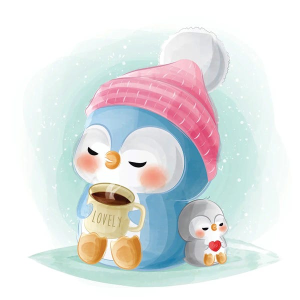 Penguins: Penguin Drinking by Art Mirano