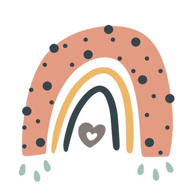 Boho Rainbow by Art Mirano framed canvas print