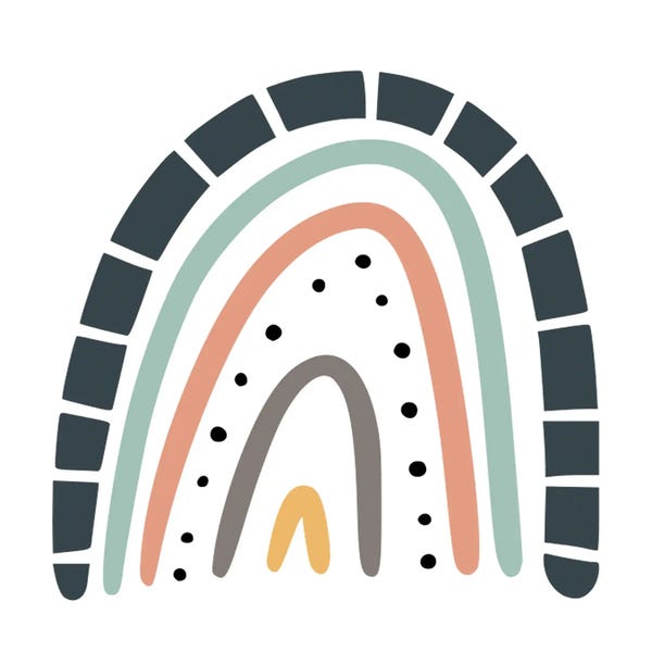 Rainbows: Boho Rainbow II by Art Mirano