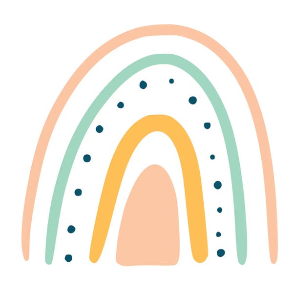 Rainbows: Boho Rainbow V by Art Mirano