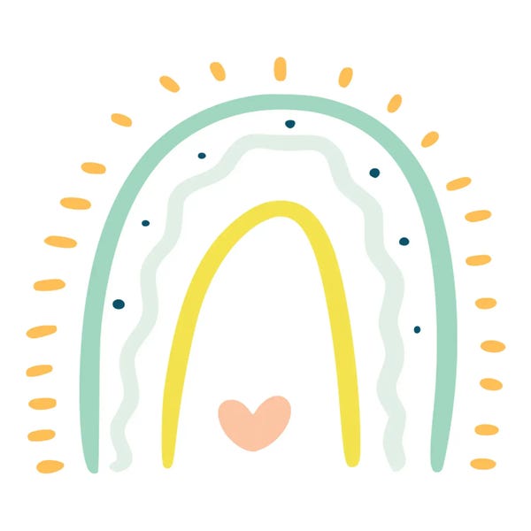 Rainbows: Boho Rainbow VI by Art Mirano