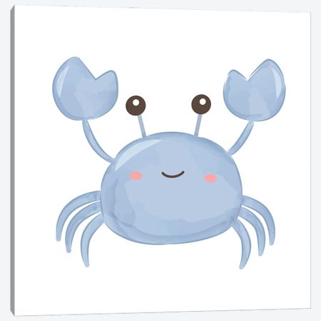 Cute Sea Creatures - Crab Canvas Print #ARM963} by Art Mirano Canvas Art